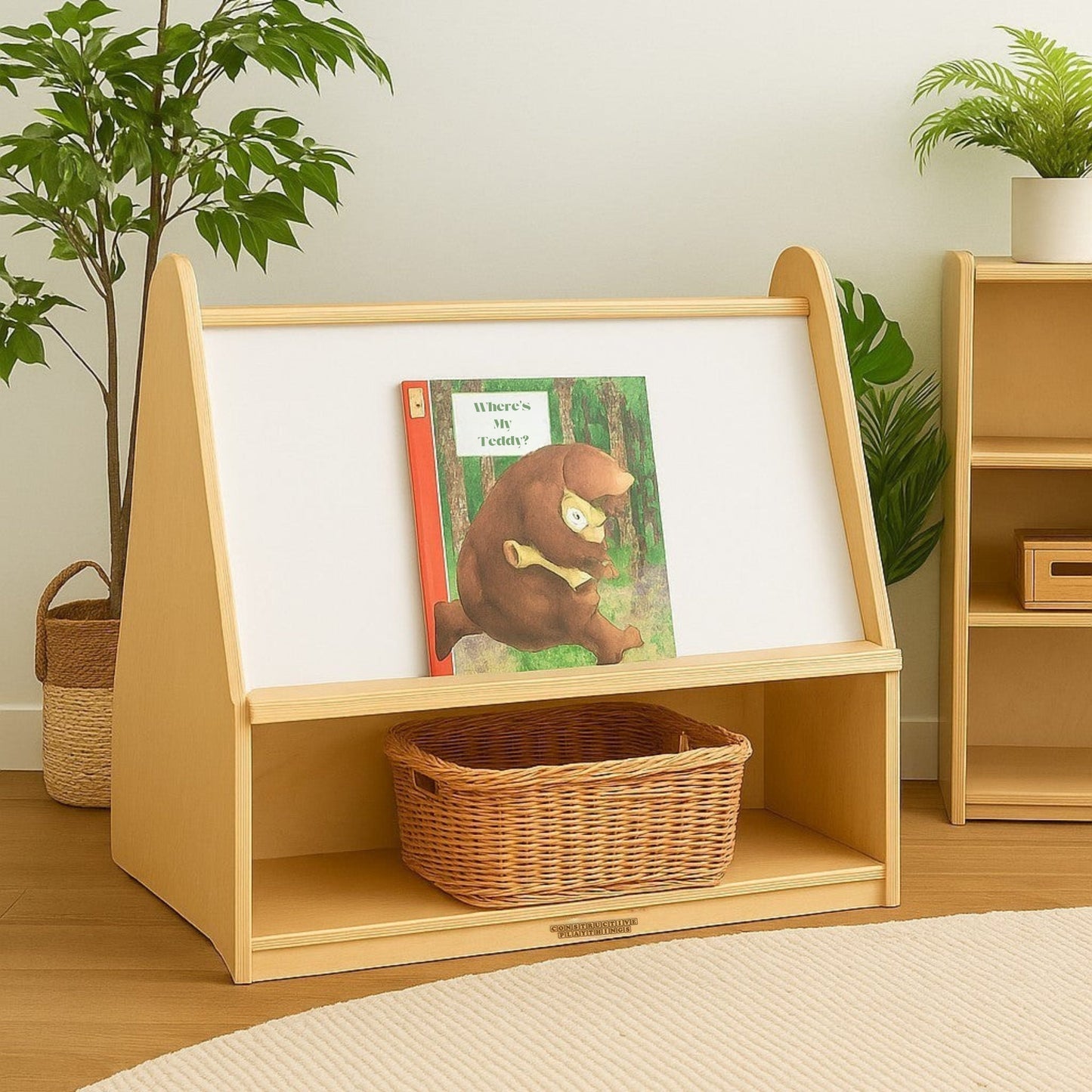 Baltic Birch 4-in-1 Reading & Learning Center | Book Storage and Write & Wipe Board