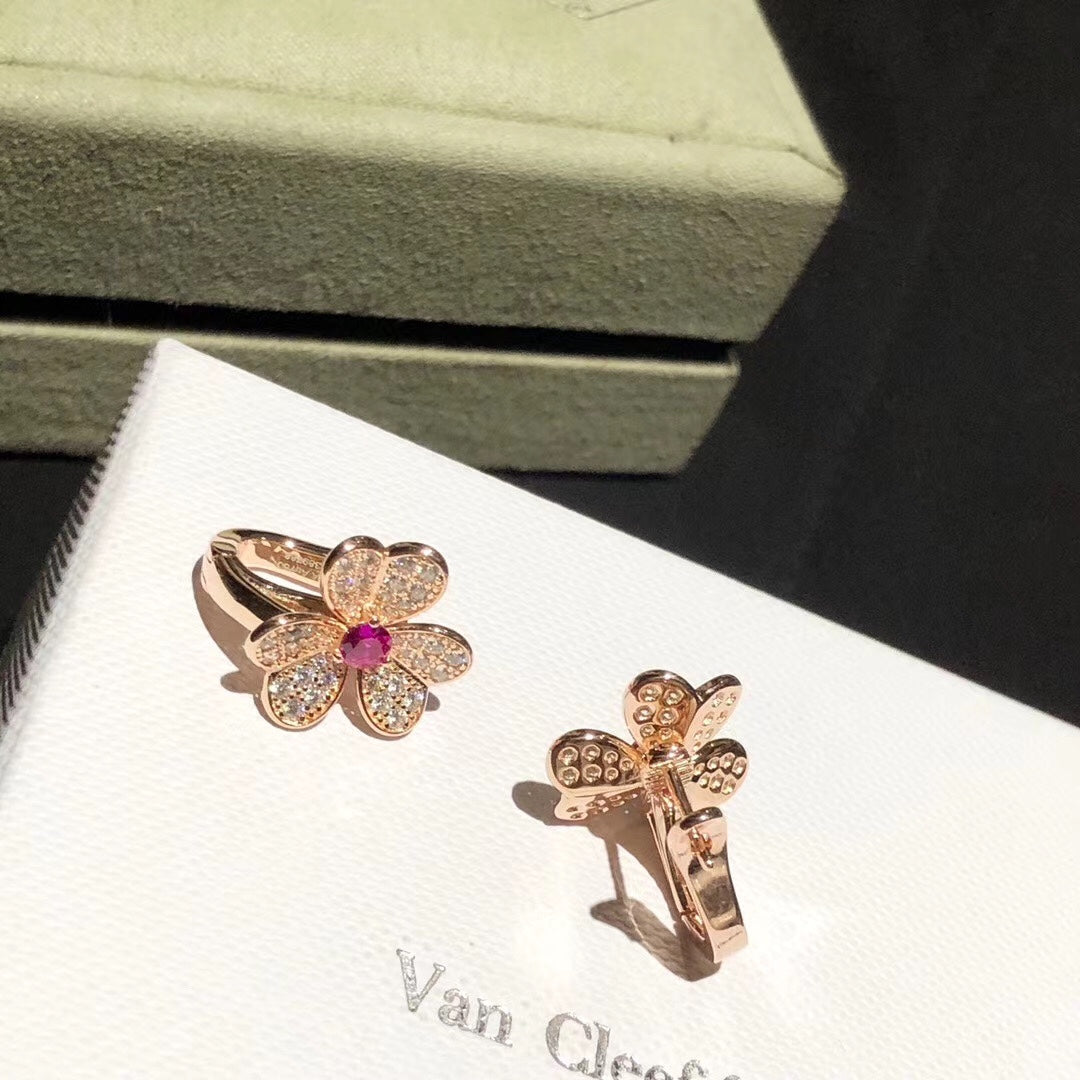 18k Frivole Pink Sapphire Earrings